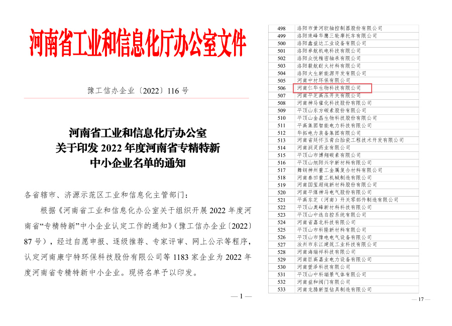 專精特新認定文件